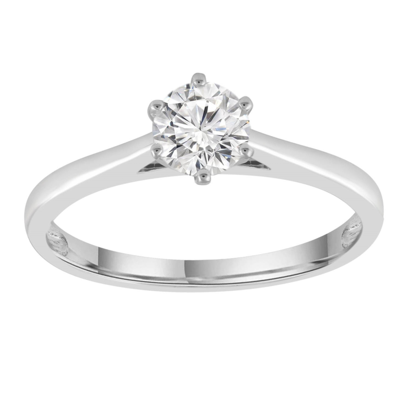 Royal Diamond 9K White Gold Solitare Engagement Ring_0