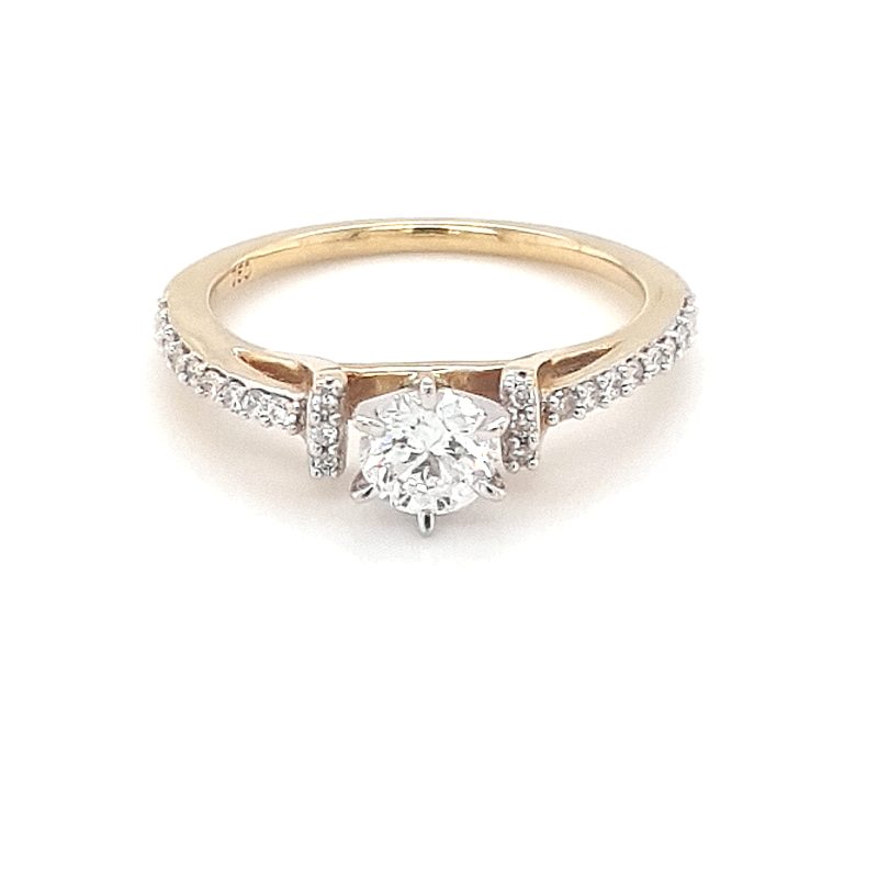 Leon Bakers 18K Yellow Gold Diamond Engagement Ring_0