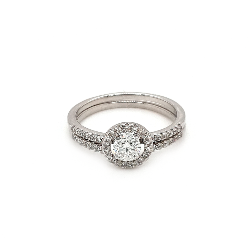 Halo Ring Guard / Ring Enhancer / Wedding Ring Enhancer / Natural Diamonds  / Solitaire Enhancer / 14K White Gold - Etsy
