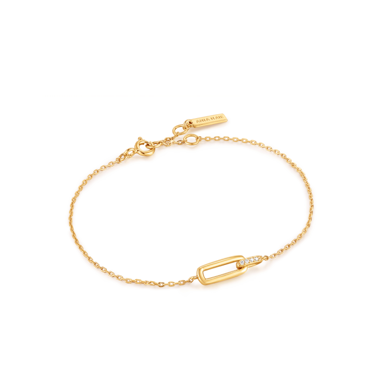 Ania Haie Gold Glam Interlock Bracelet_0