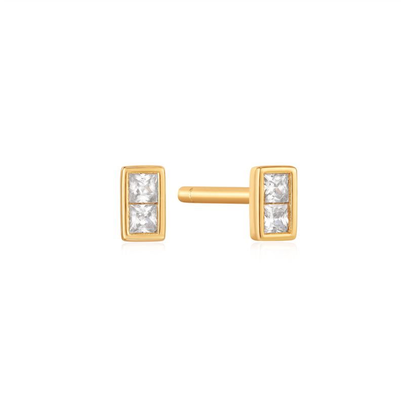 Ania Haie Gold Glam Mini Stud Earrings_0