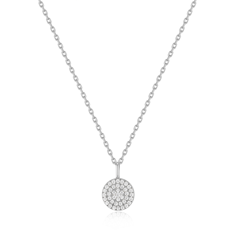 Ania Haie Silver Glam Disc Pendant Necklace_0
