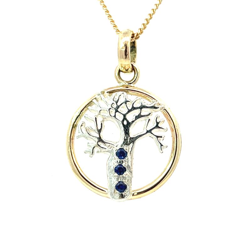 Leon Baker Hand Made 9k Yellow Gold & Silver Boab Tree_0