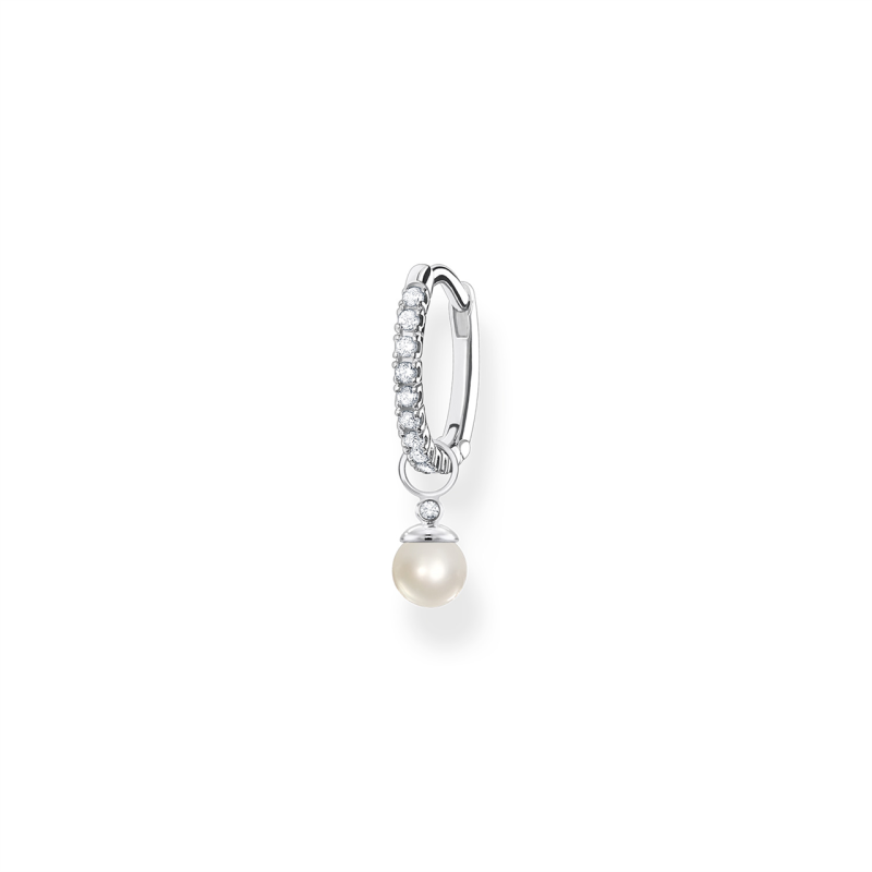 Thomas Sabo Single Hoop Earring with Pearl Pendant Silver_0