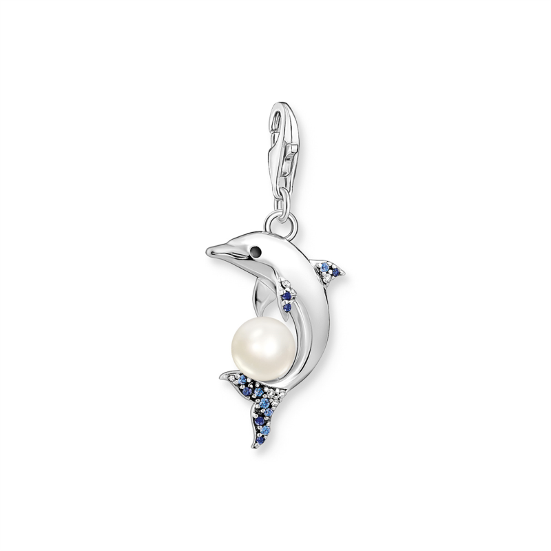 Thomas Sabo Charm Pendant Dolphin with Pearl Silver_0