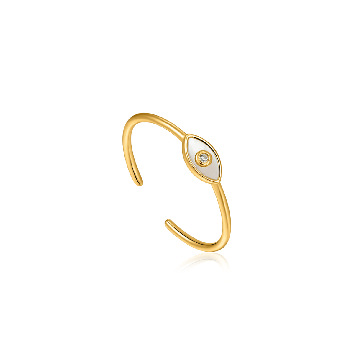 Ania Haie Evil Eye Gold Adjustable Ring_0
