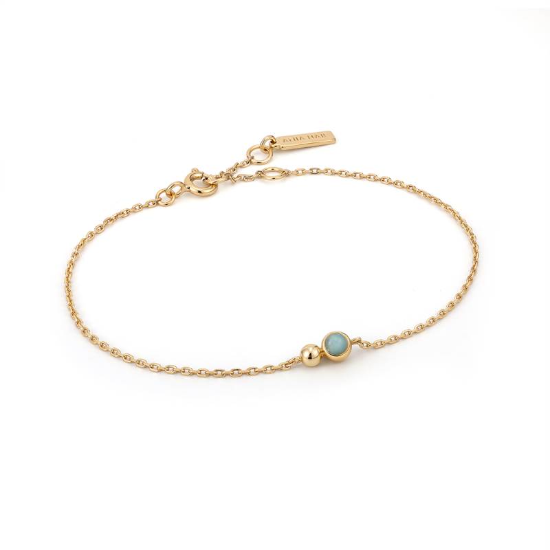 #3 SPACED Gold and Amazonite Bracelet