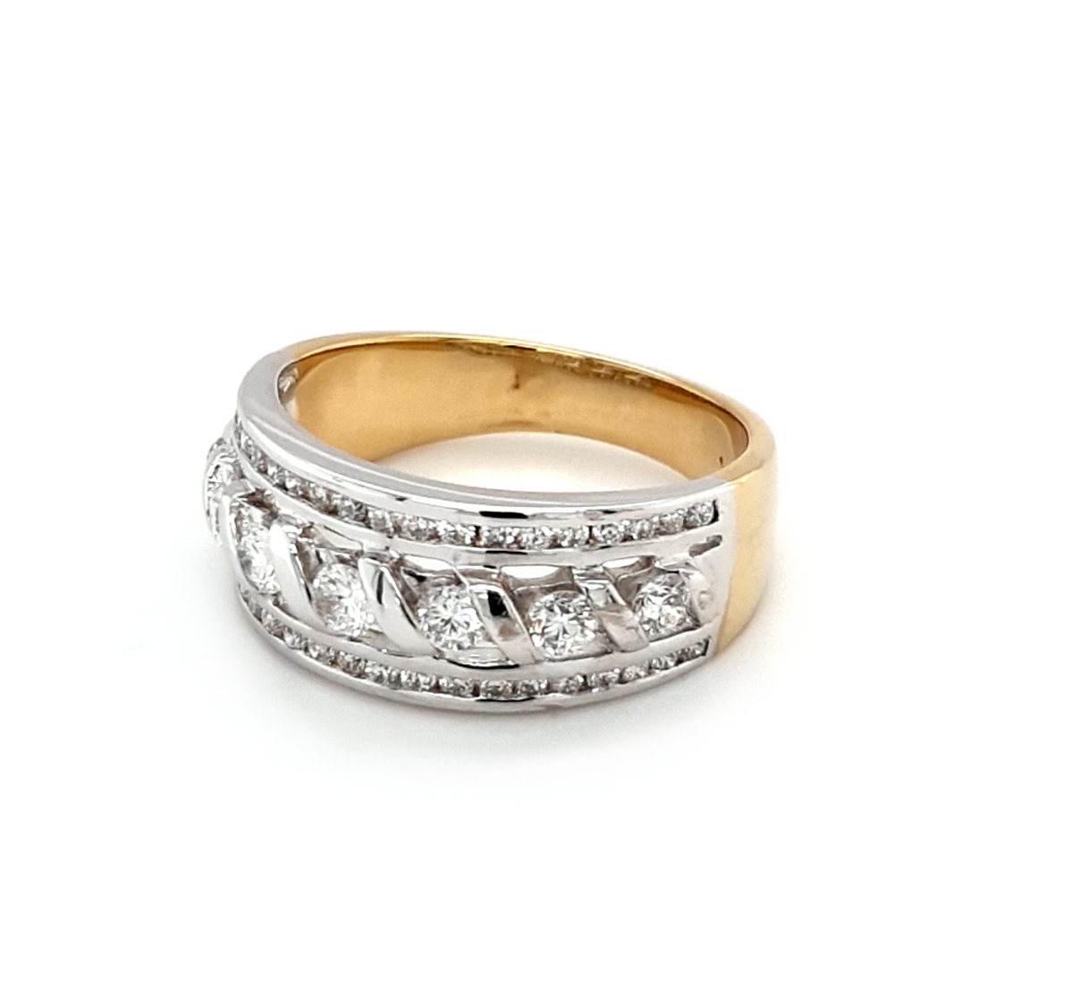 Leon Bakers 18K White and Yellow Gold Diamond Ring_1