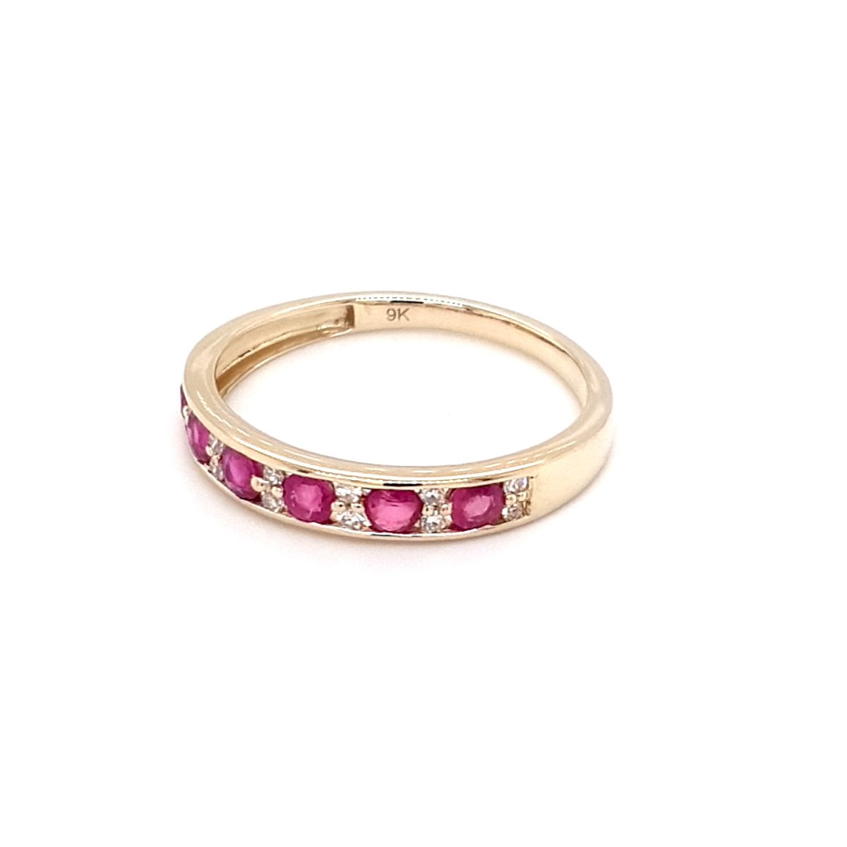 Royal Diamond 9K Yellow Gold Diamond and Ruby Ring_1