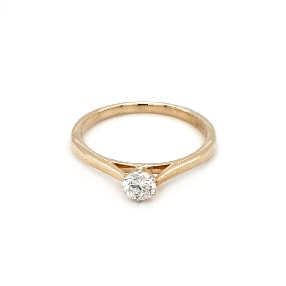 Royal Diamond 9K Yellow Gold and Natural Diamond Engagement Ring_0