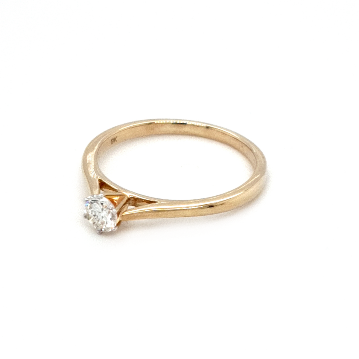 Royal Diamond 9K Yellow Gold and Natural Diamond Engagement Ring_1