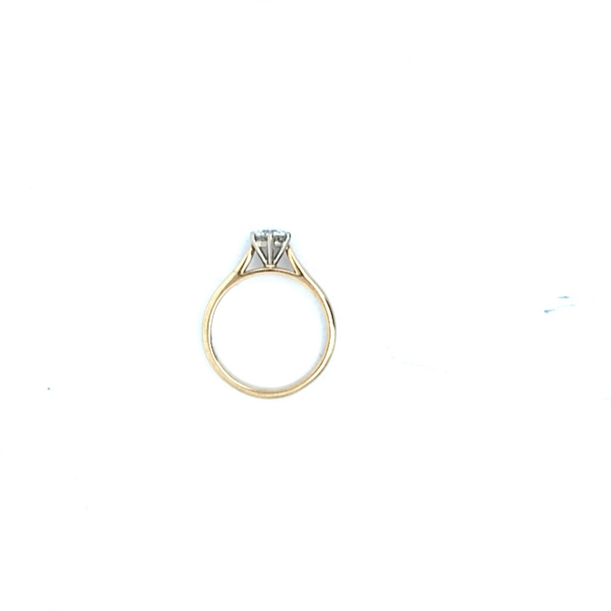 Leon Baker 9K Solid Yellow Gold Diamond Solitaire Engagement Ring Size L1/2_2