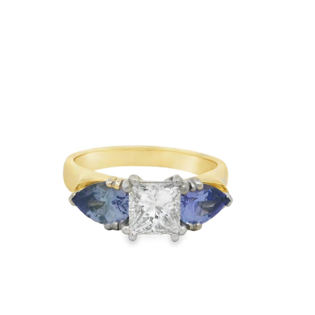 Leon Baker 18K Yellow Gold Tanzanite and Diamond Ring_0