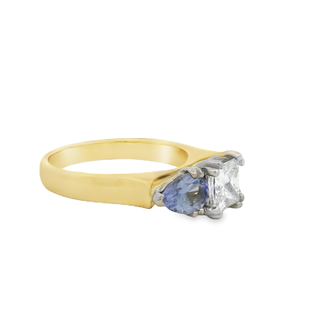 Leon Baker 18K Yellow Gold Tanzanite and Diamond Ring_1