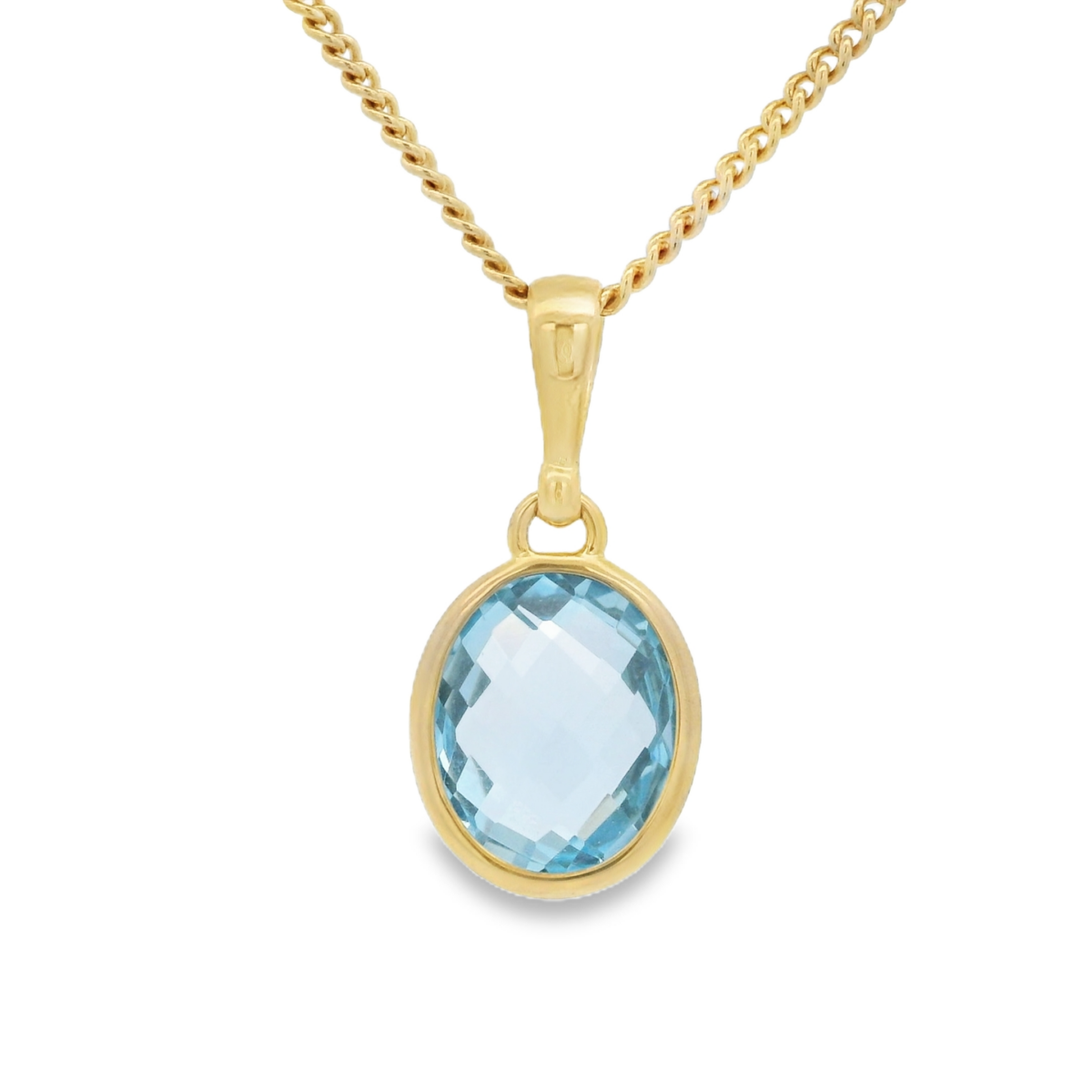 9KYG Blue Topaz Pendant_0