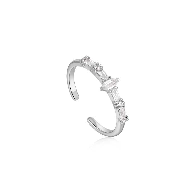 Ania Haie Silver Sparkle Multi Stone Band Ring_0