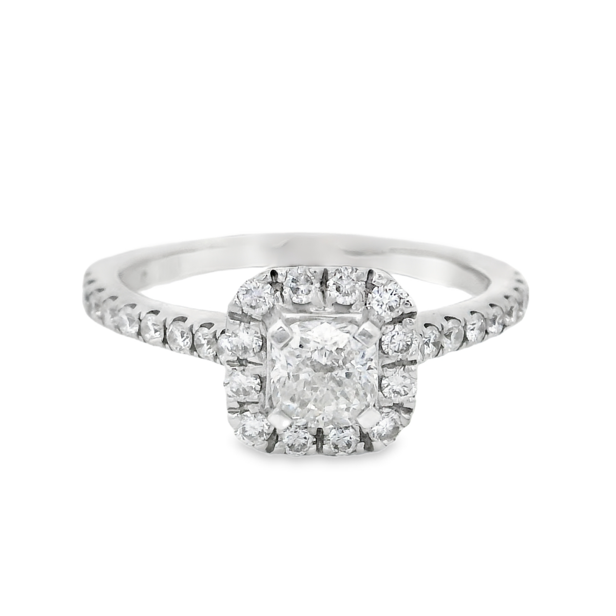 Leon Bakers 18K White Gold GIA Diamond Engagement Ring_0