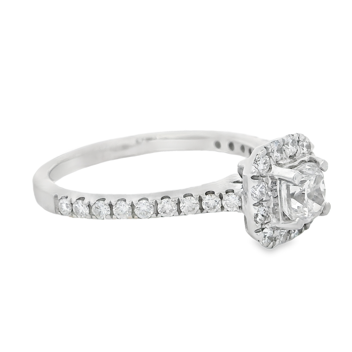 Leon Bakers 18K White Gold GIA Diamond Engagement Ring_1