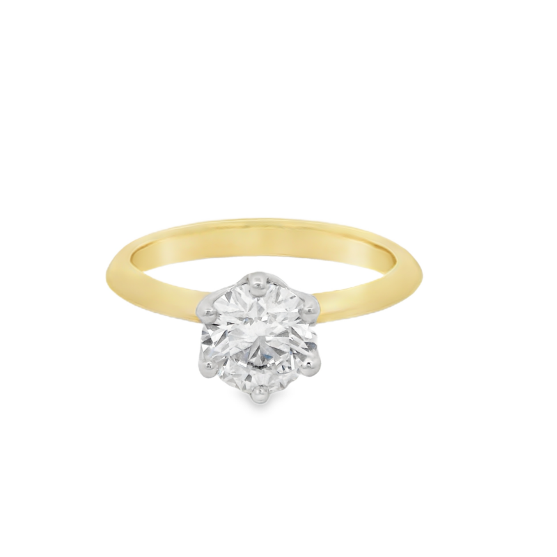 Leon Baker 18K Yellow Gold and Platinum Lab-Grown Diamond Engagement Ring_0