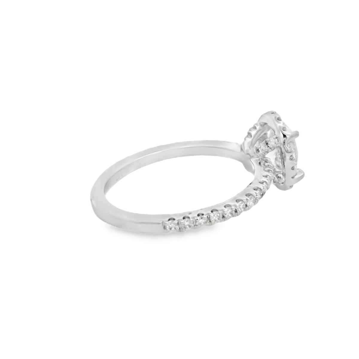 18KWG 1.42ct VS2 Oval Halo Lab Diamond Engagement Ring_2