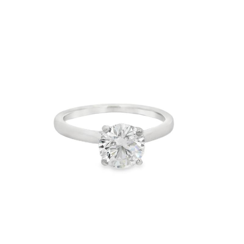 18KWG 1.00ct Round Lab Diamond Ring_0