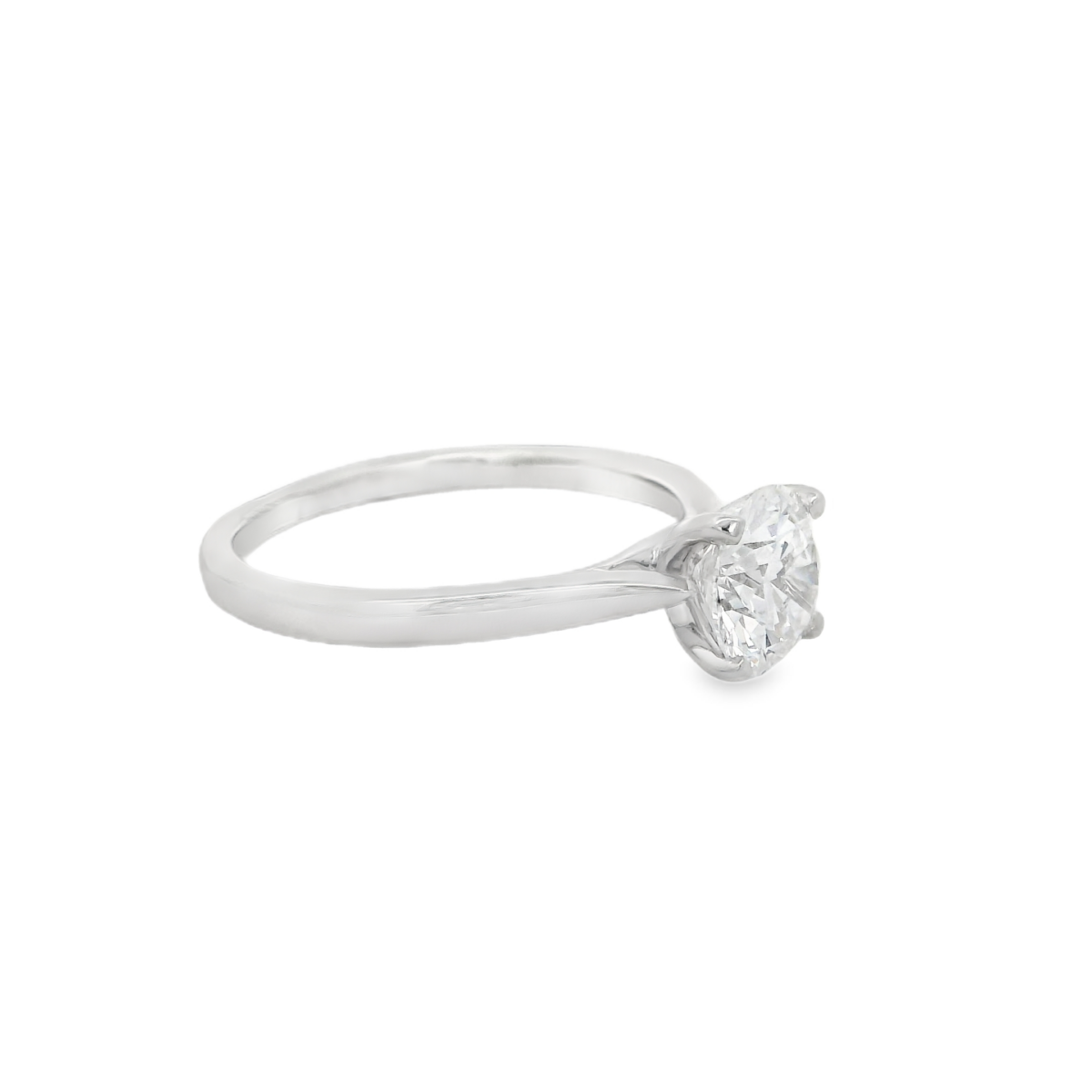 18KWG 1.00ct Round Lab Diamond Ring_1