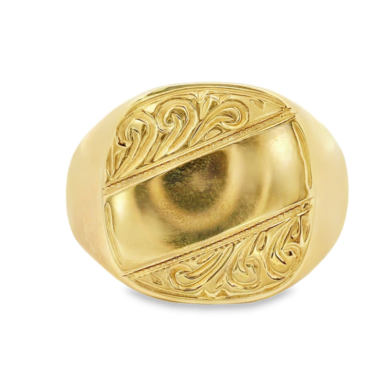 Leon Baker 9K Yellow Gold Signet Ring_0