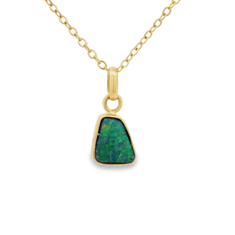 14KYG Soild Cooper Pedy Opal Pendant_0