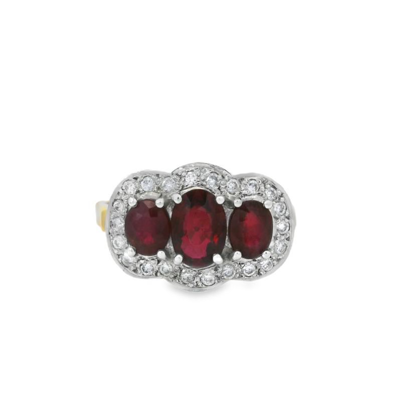 Leon Baker 18K Yellow Gold Oval Ruby Ring_0