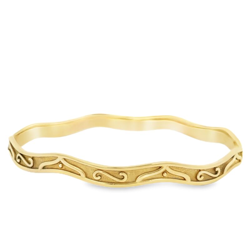 Leon Bakers 9K Yellow Gold Handmade Molten Bangle_0