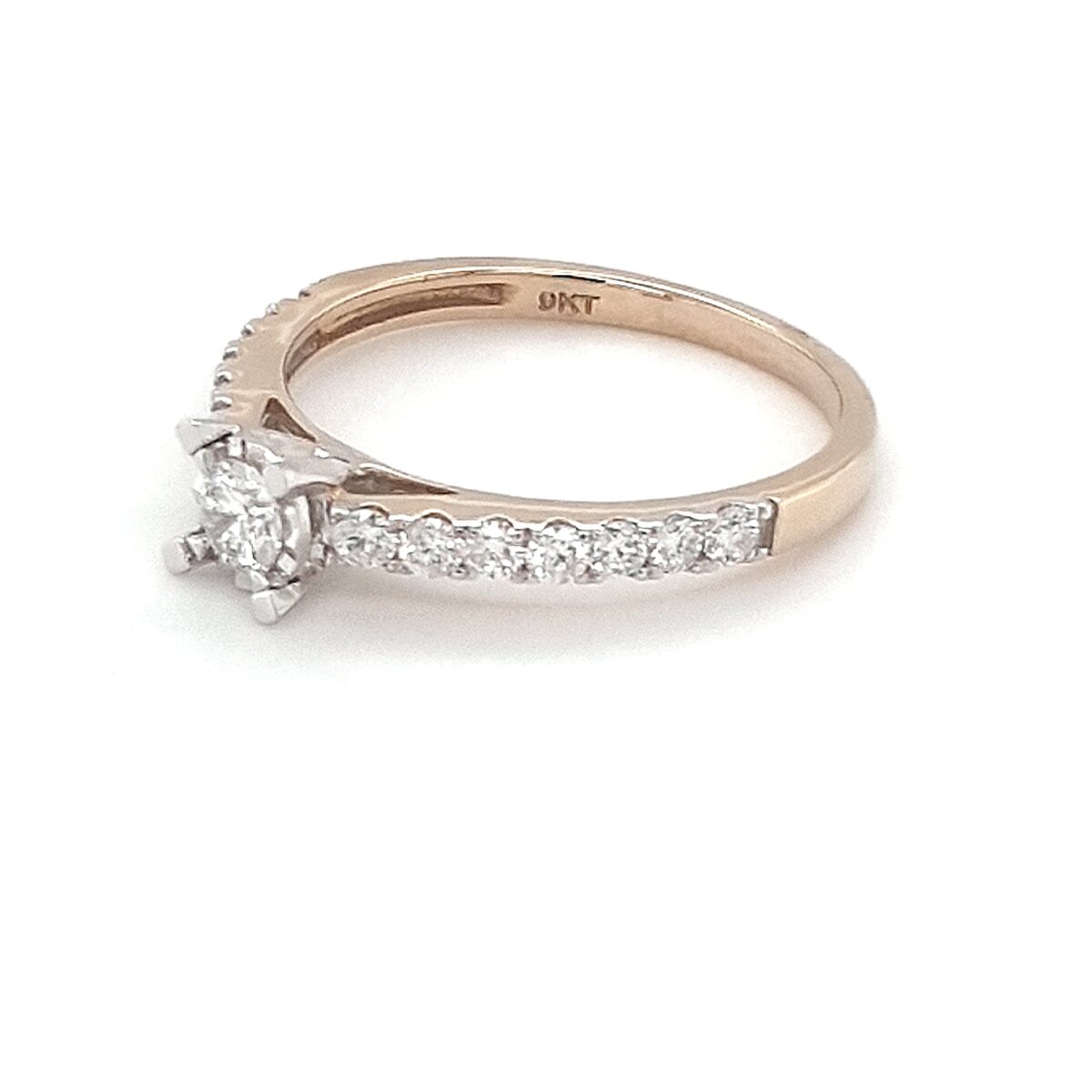 Leon Bakers 9K Yellow Gold Diamond Engagement Ring_1