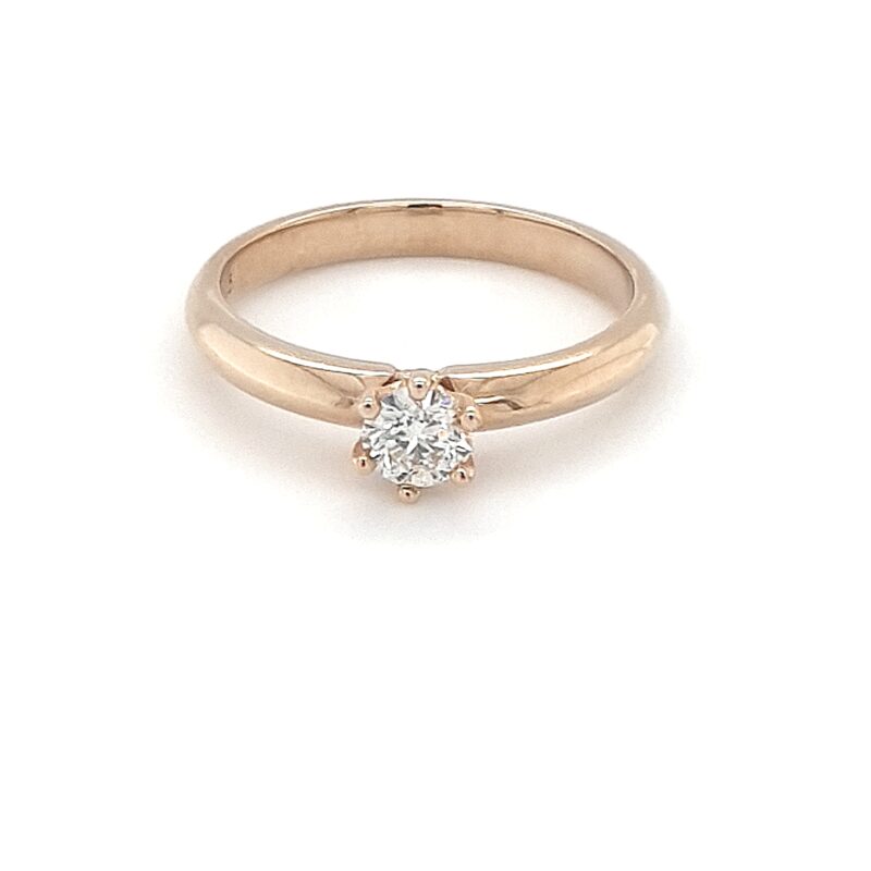 Leon Bakers 9K Yellow Gold Solitaire Engagement Ring_0