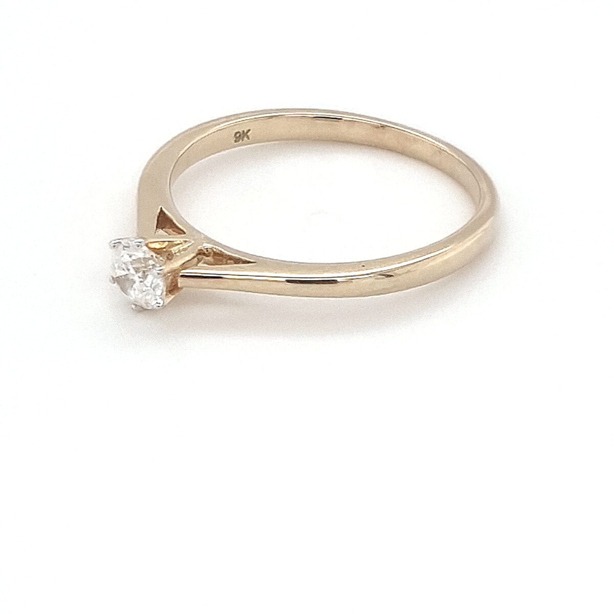 Royal Diamond 9k Yellow Gold Solitaire Engagement Ring_1