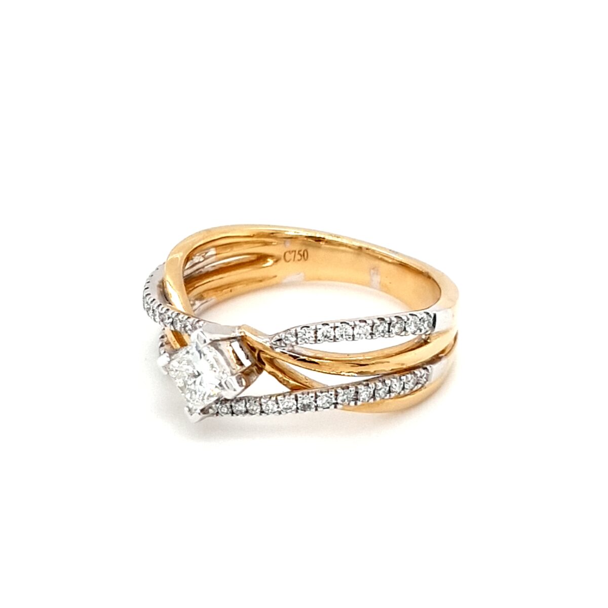 Leon Bakers 18K Two-Tone Weave Diamond Ring_1