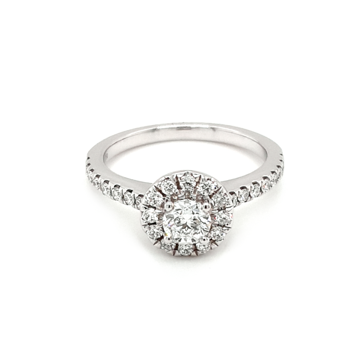 Leon Bakers 18k White Gold GIA Cert Engagement Ring_0