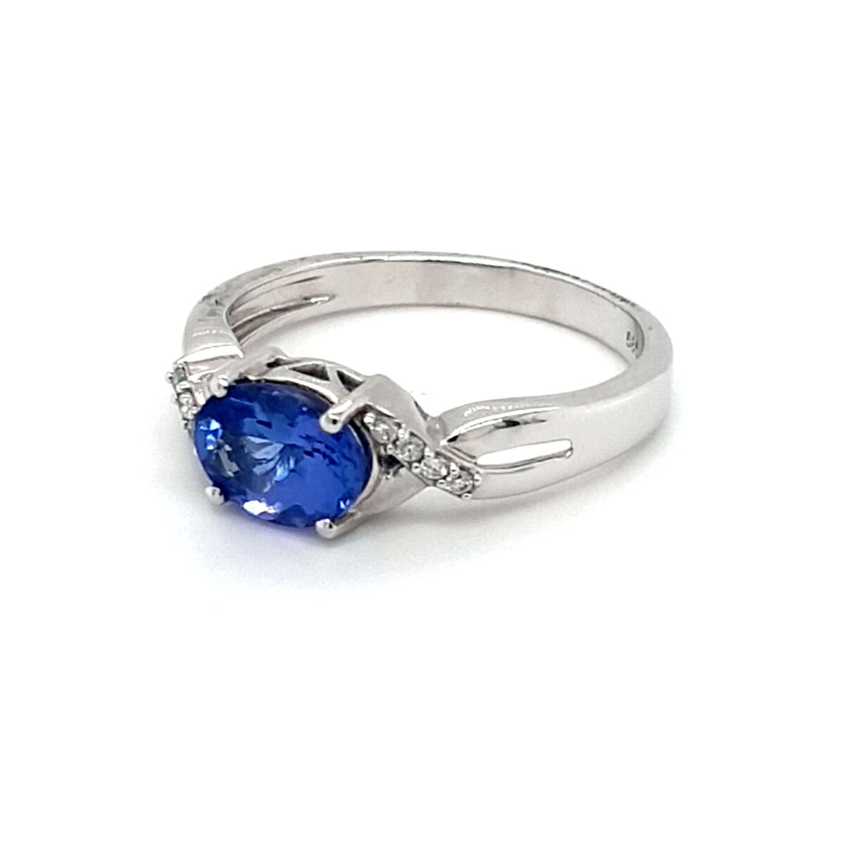 Leon Baker 14K White Gold Tanzanite and Diamond Ring_1