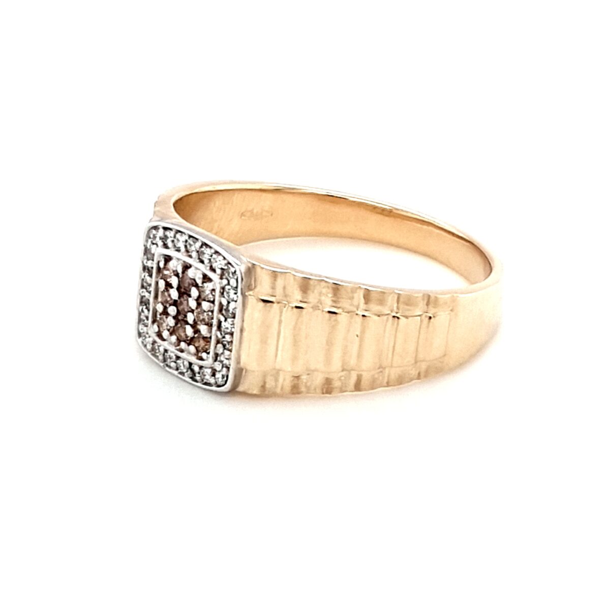 Leon Bakers 9K Yellow Gold Diamond Signet Ring_1