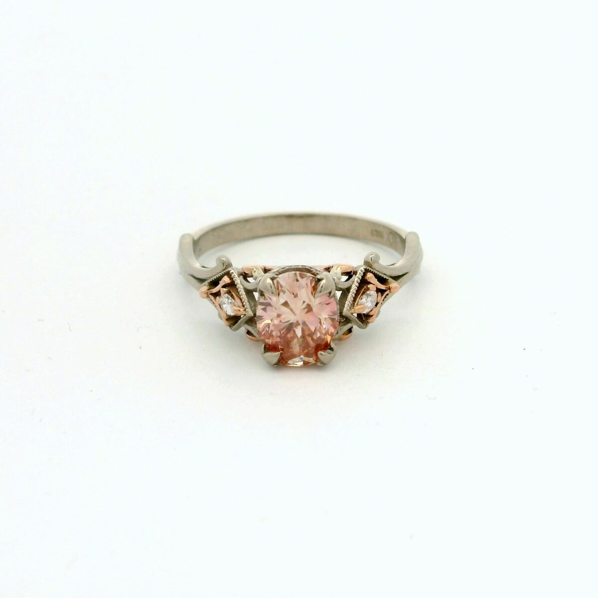 Leon Baker 18K Rose and White Gold Pink Diamond Ring_0