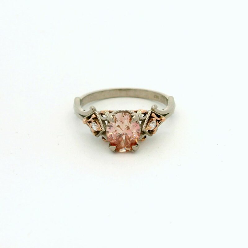 Leon Baker 18K Rose and White Gold Pink Diamond Ring_0