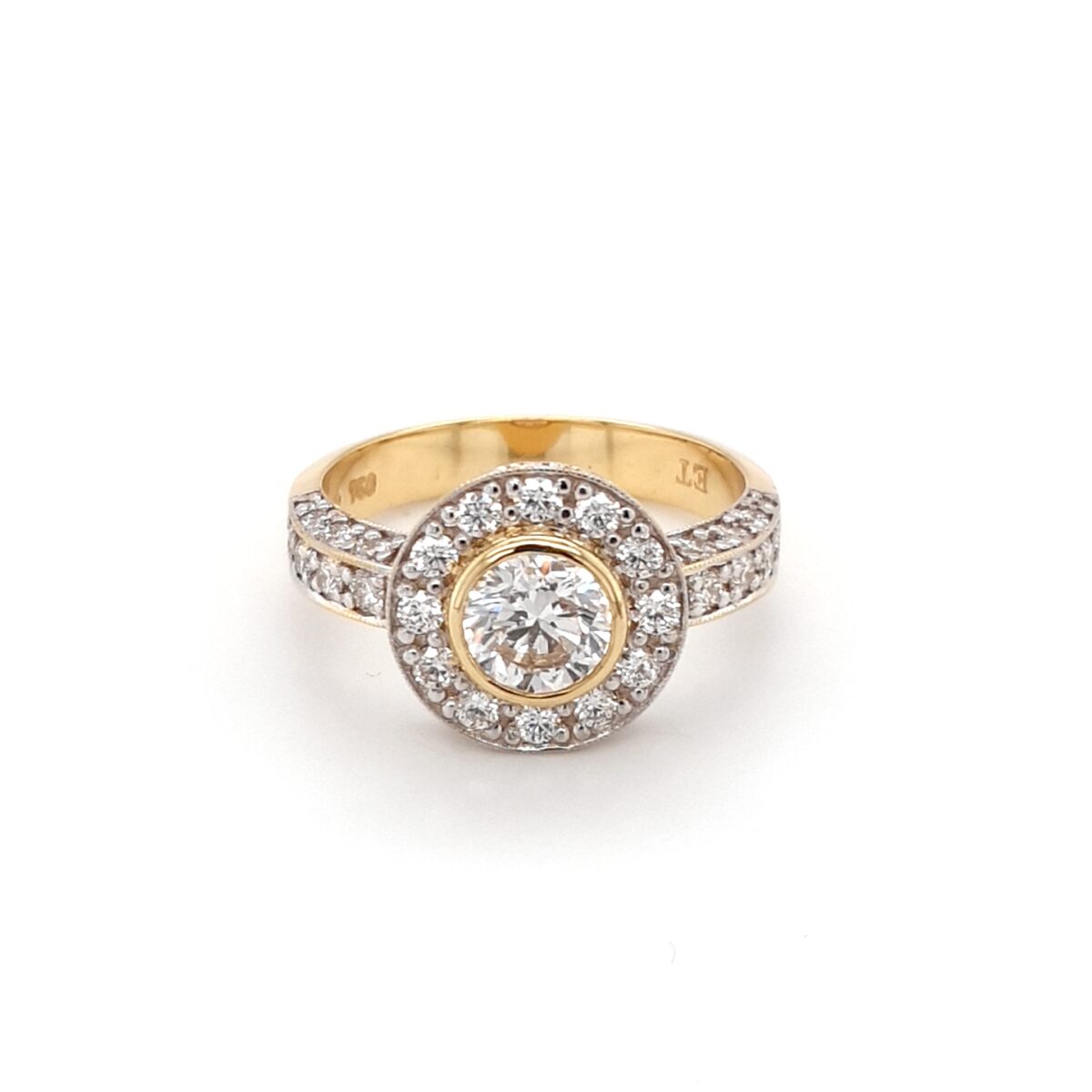 Leon Baker 18K Yellow Gold and Diamond Engagement Ring_0