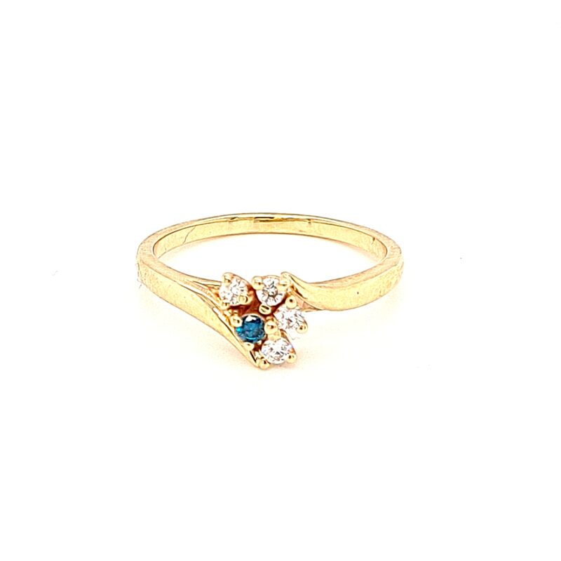 Leon Bakers Handmade White and Blue Diamond Ring_0