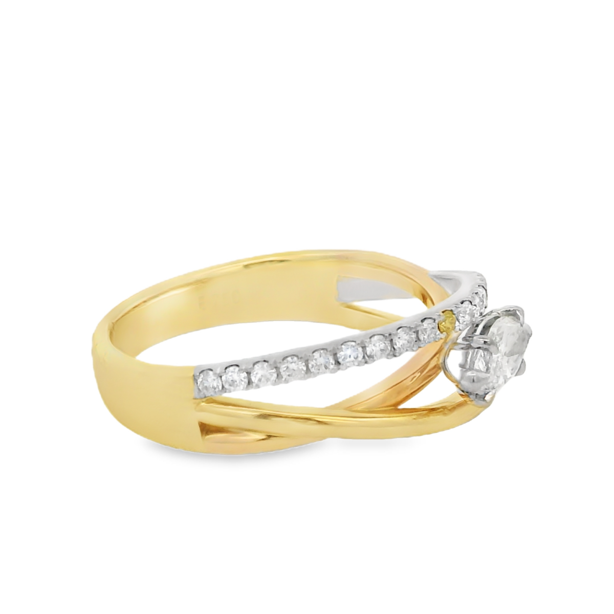 Desert Rose Soild 18K Gold and Marquise Natural Diamond Dress Ring_2