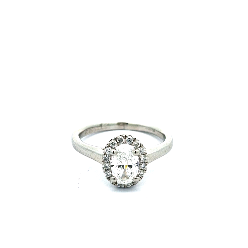 Leon Bakers Platinum Radiance: 0.59ct Oval Diamond Ring_0