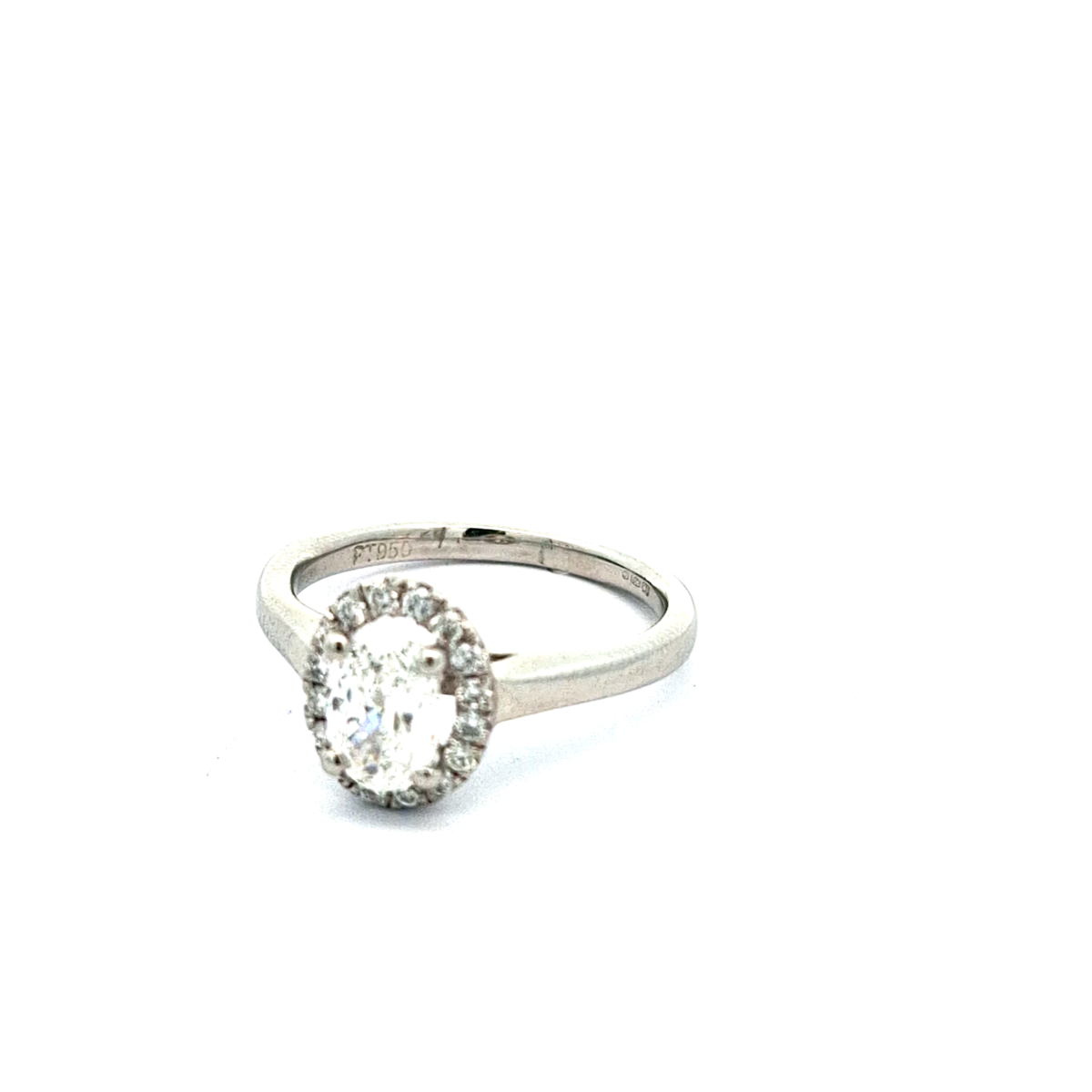 Leon Bakers Platinum Radiance: 0.59ct Oval Diamond Ring_1