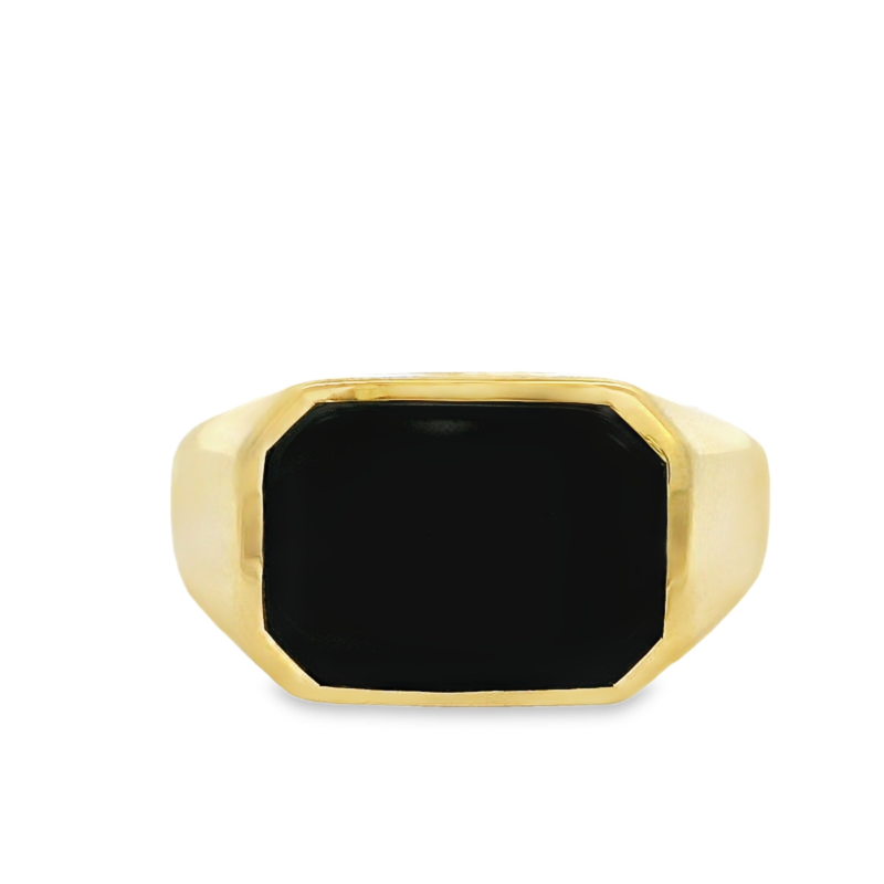 Leon Baker 9K Yellow Gold and Black Onyx Ring_0