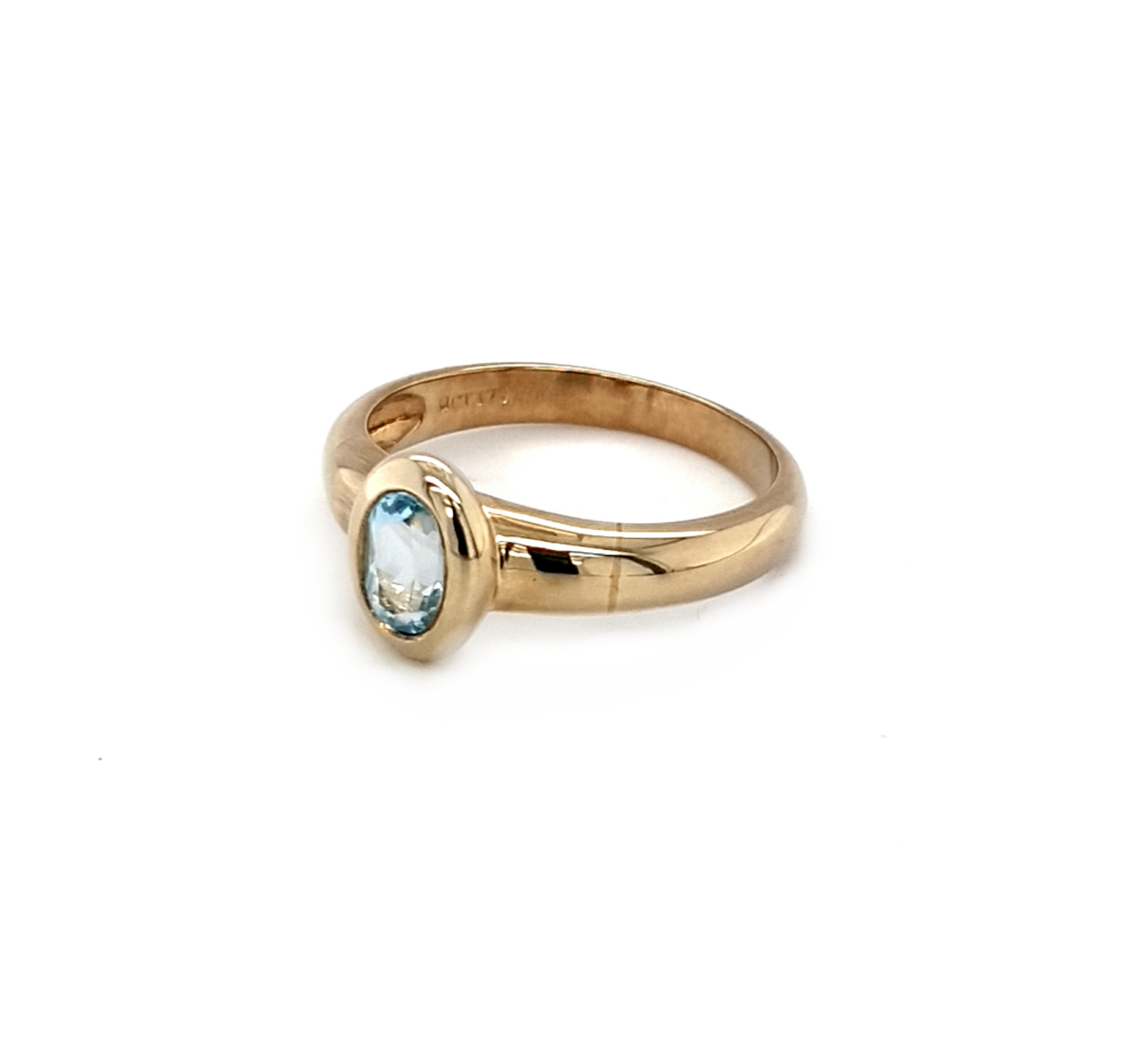 Leon Baker 9K Yellow Gold and Blue Topaz Dress Ring_1