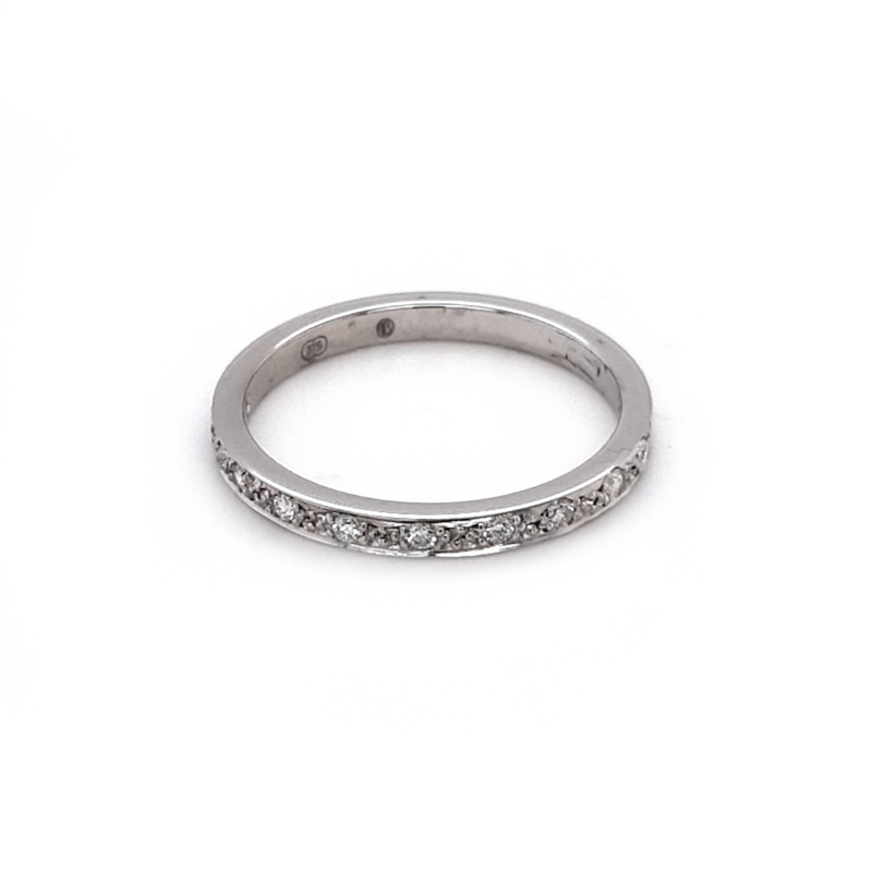 Leon Baker 9K White Gold and Diamond Anniversary Ring_0