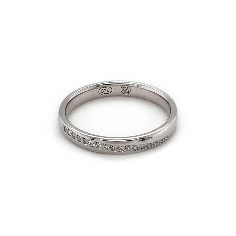 Leon Baker 9K White Gold and Diamond Anniversary Band_0