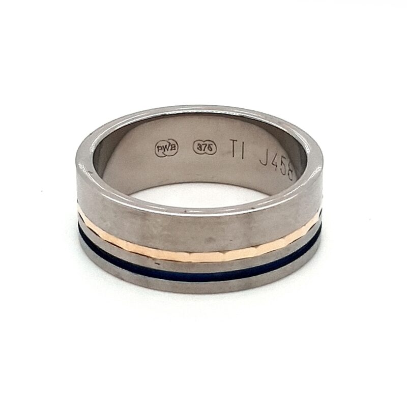 Leon Baker 9K Yellow Gold and Titanium Wedding Ring_0