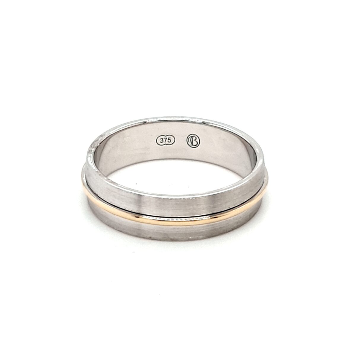 Leon Baker 9K Two-Toned Mens Wedding Band_0